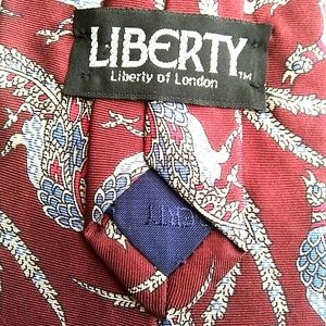 VINTAGE LIBERTY OF LONDON PHEASANT PRINT SILK DESIGNER TIE